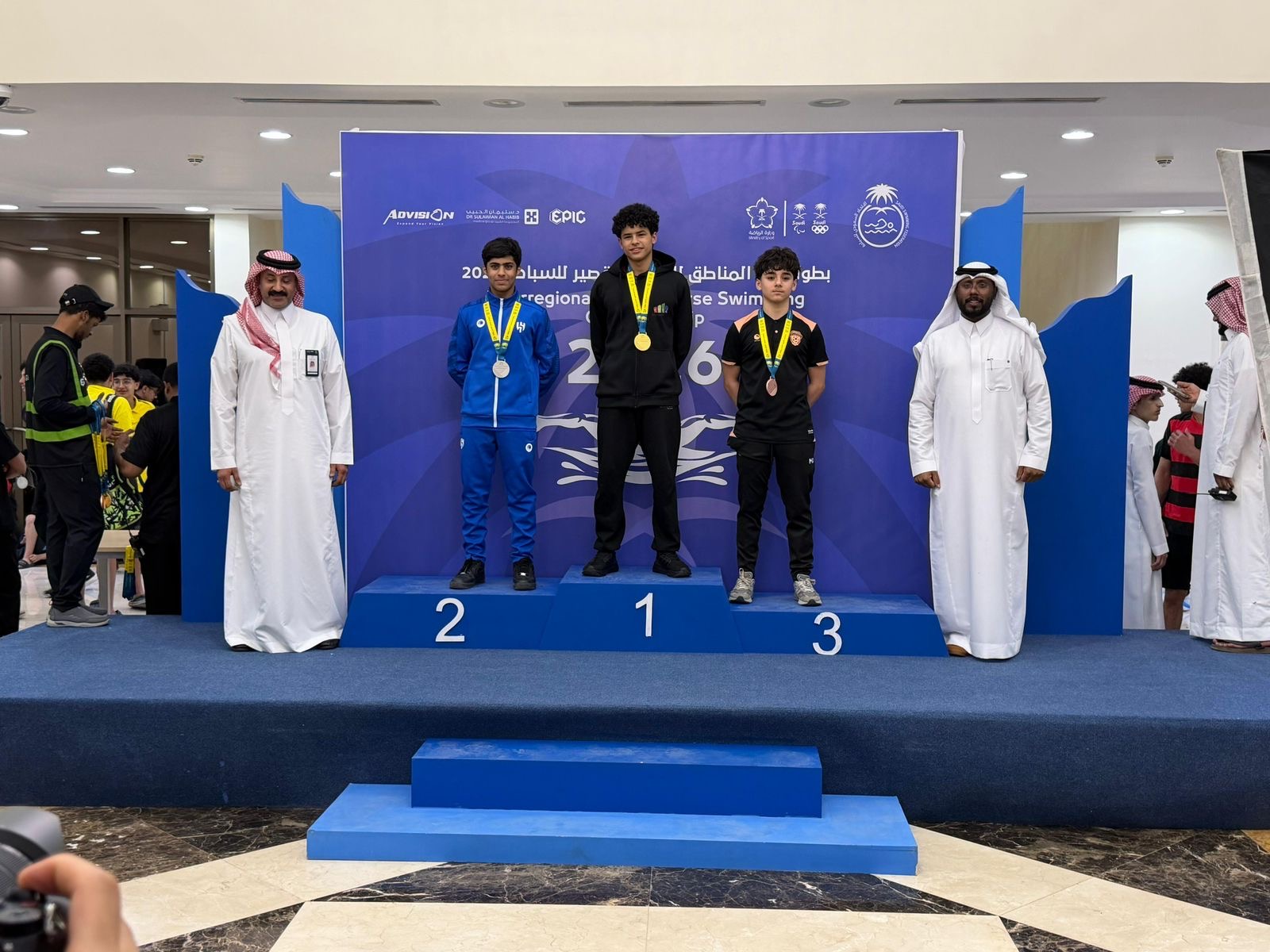 نجوم الفيحاء يتألقون في بطولة المناطق للسباحة ويحققون مراكز متقدمة