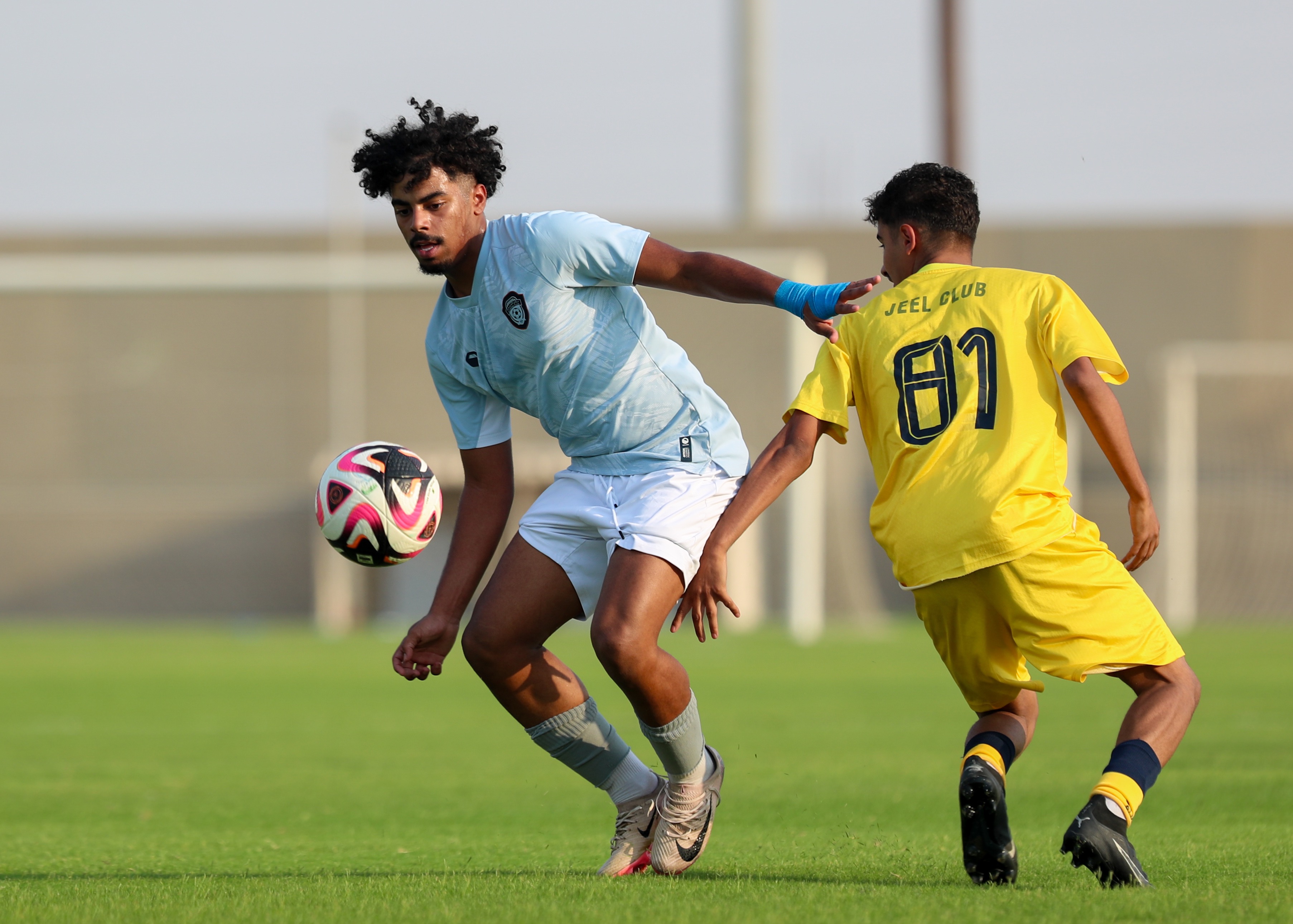 الفيحاء‬⁩ تحت 18 سنة يكسب لقاء نظيرة نادي الجيل بستة أهداف .
