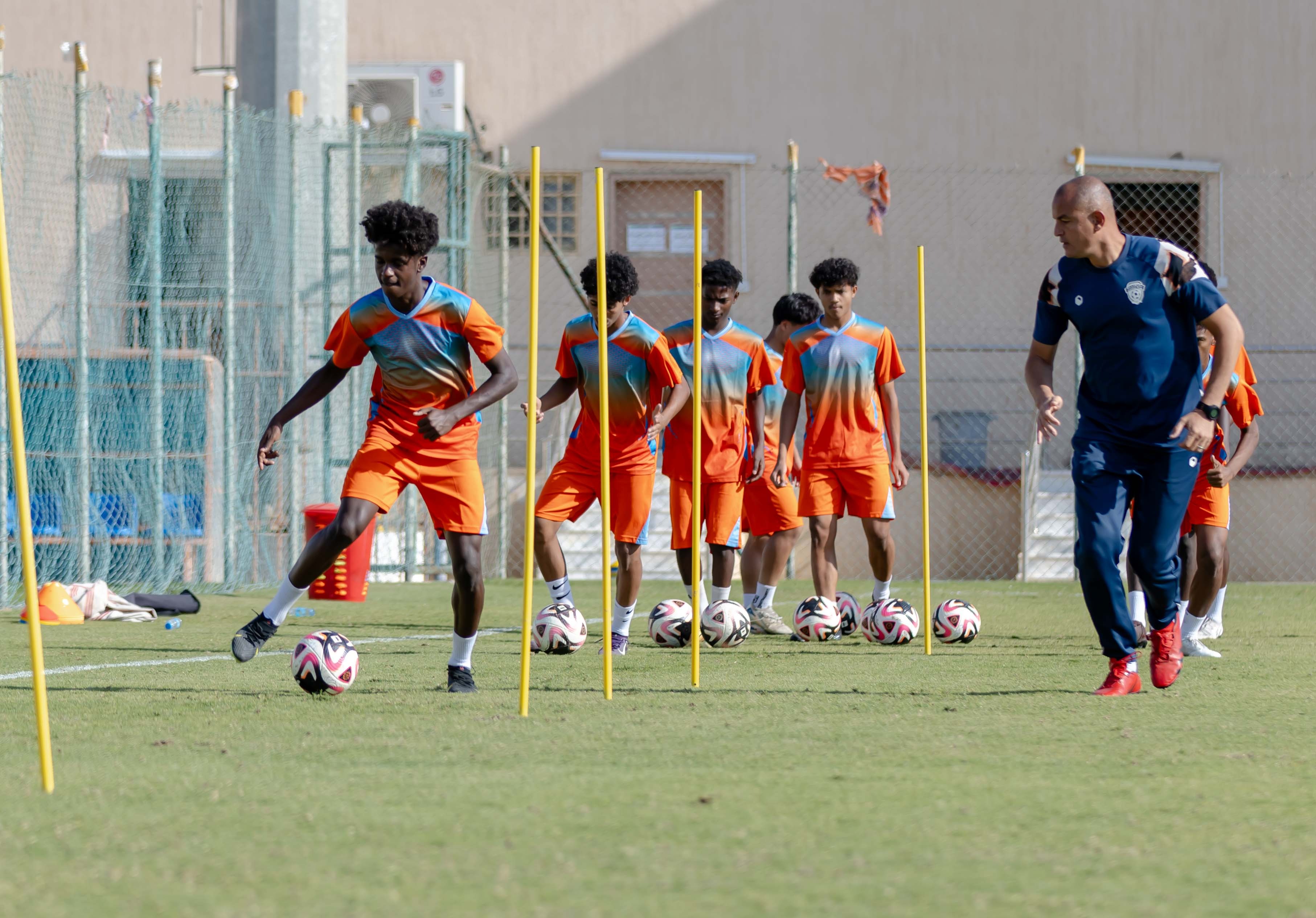 الفيحاء تحت 17 سنة يجري تمرينه الرئيس لمواجهة نظيره نادي القنفذة